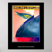 Vintage Poster England und Schottland Rail