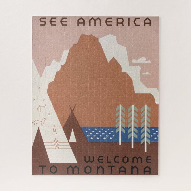 Vintage Poster für Reisen nach Montana. 2 (Vertikal)