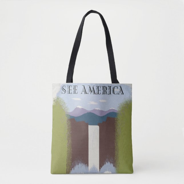Vintage Poster für Reisen zu Nationalparks. Tasche (Vorderseite)