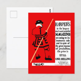 Vintage Poster Harper's Magazine Beefeater Postkarte