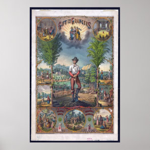 VINTAGE POSTER - LANDWIRTSCHAFT IN AMERIKA - DEKOR