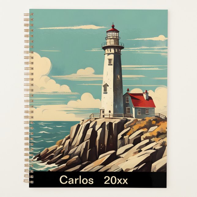 Vintage Poster Lighthouse Planer (Vorderseite)