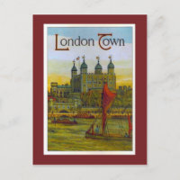 Vintage Poster, London Town, Themse