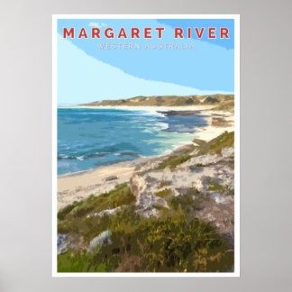 Vintage Poster - Margaret River, Western Australie