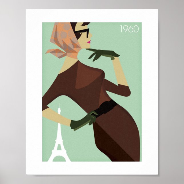 Vintage Poster - Paris LadyPose (Vorne)
