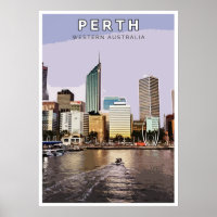 Vintage Poster - Perth, Western Australien