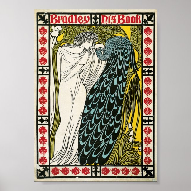 Vintage Poster:Pfau:Frauenposter Poster (Vorne)