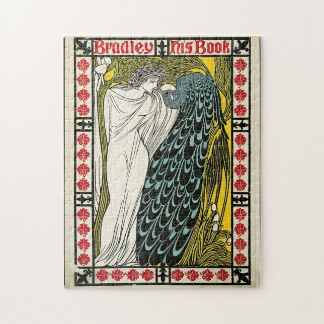 Vintage Poster:Pfau:Puzzle der Frau (Vertikal)