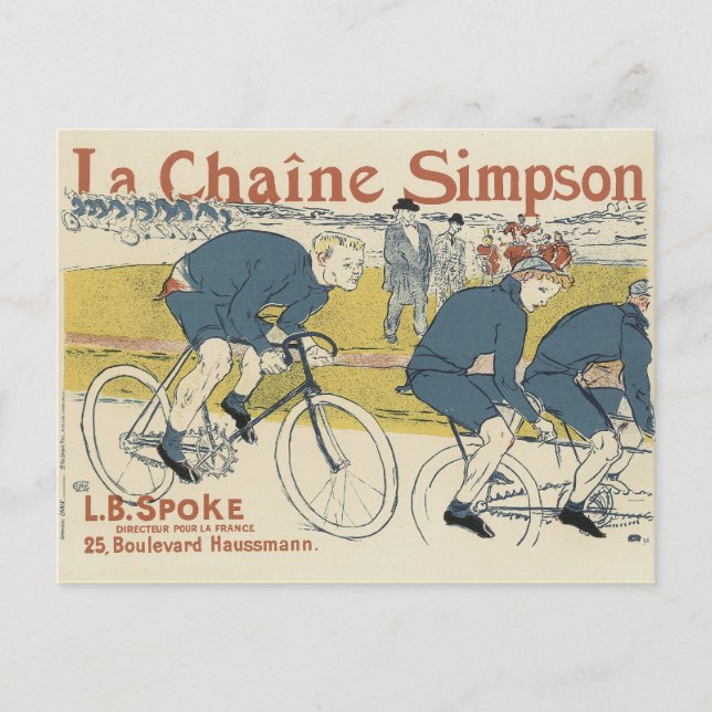 Vintage Poster Postkarten - Fahrräder (Vorderseite)