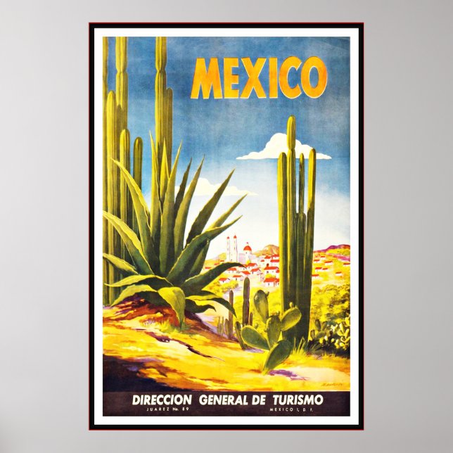 Vintage Poster Print Mexico Large (Vorne)