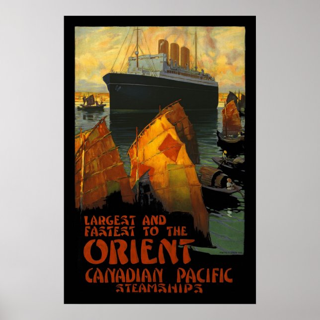 Vintage Poster Print Orient SteamShip (Vorne)