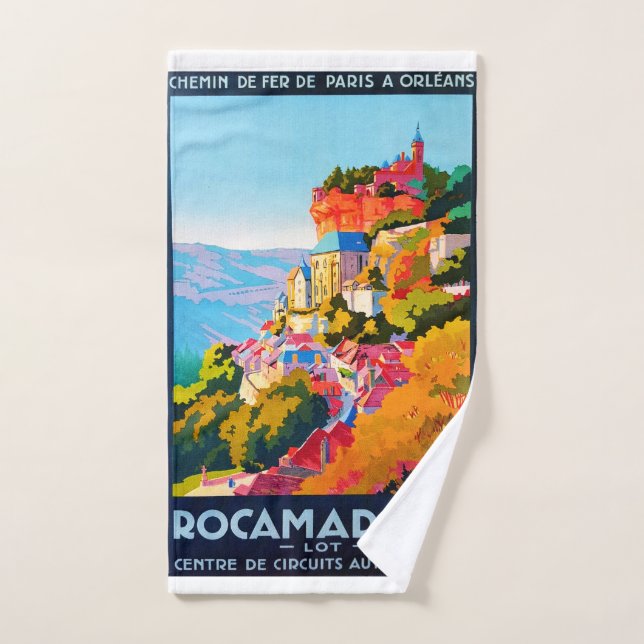 Vintage Poster - Rocamadour Handtuch (Handtuch)