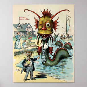 Vintage-Poster Seeschlange Poster