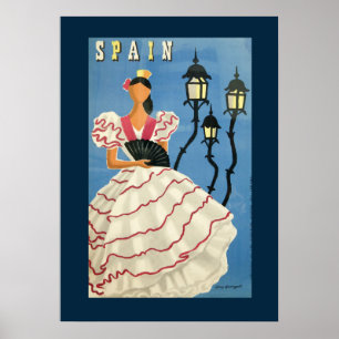 Vintage-Poster spanischer Tänzerin Poster