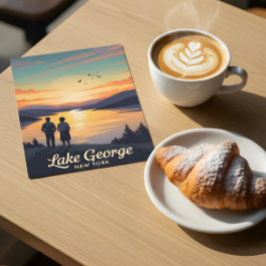 Vintage Poster von George New York Postkarte