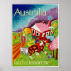 Vintage Posters Travel Historische Art Australien Poster (Vorne)