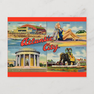 Vintage-Postkarte aus Atlantic City, NJ Postkarte