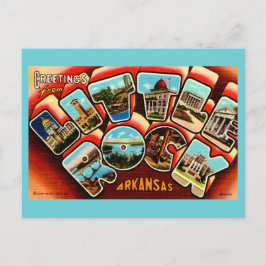 Vintage Postkarte aus Little Rock, Arkansas