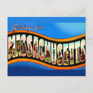 Vintage-Postkarte aus Massachusetts Postkarte