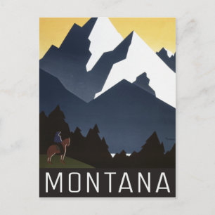 Vintage-Postkarte aus Montana Postkarte