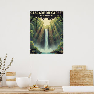 Vintage-Postkarte Cascade du Carbet Poster