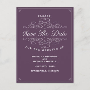 VINTAGE POSTKARTE DER ELEGANZ-%PIPE% SAVE THE DATE