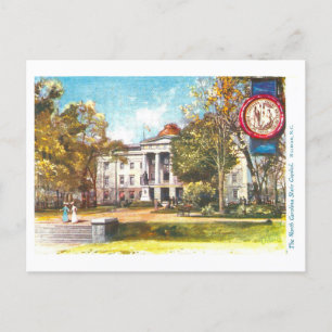 Vintage Postkarte des North Carolina Capitols mit