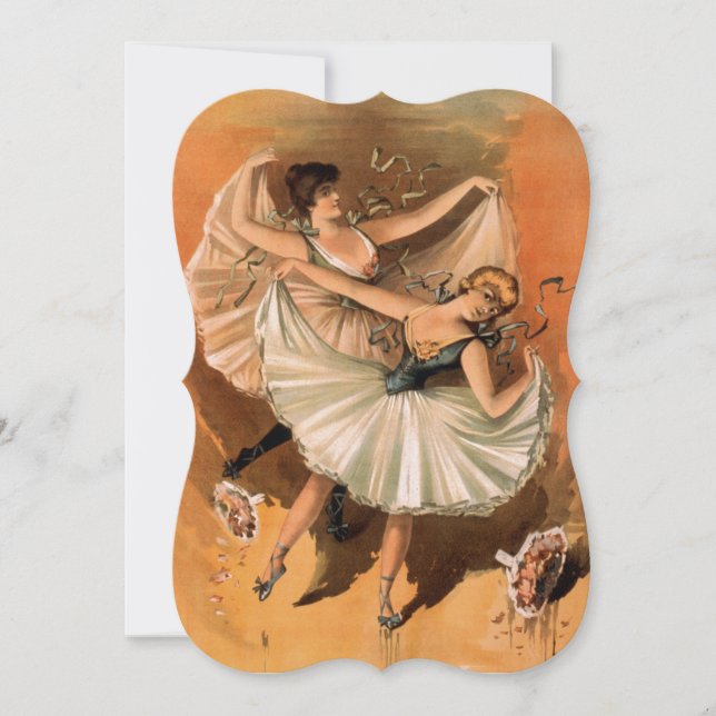 Vintage Postkarte des traditionellen Folktanzes (Vorderseite)