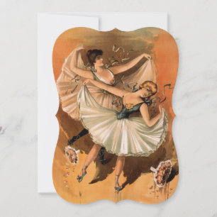 Vintage Postkarte des traditionellen Folktanzes