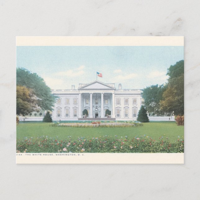 Vintage Postkarte des Weißen Hauses - Neudruck (Vorderseite)