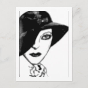 Vintage Postkarte - Flapper