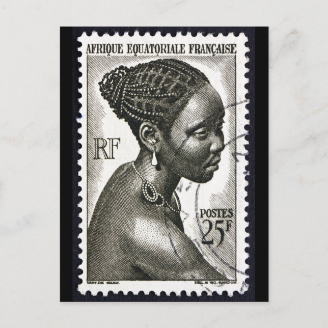 Vintage Postkarte für Afrikanerinnen (Vorderseite)