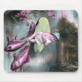 Vintage Postkarte für den französischen April Mousepad