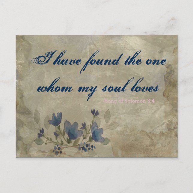 Vintage Postkarte für Navy und Blush (Vorderseite)