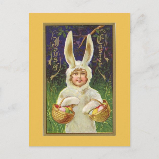 Vintage Postkarte für Ostern (Vorderseite)