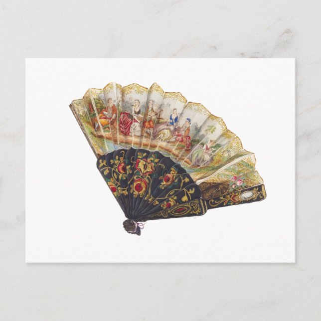 Vintage Postkarte für Papierfan-Lady (Vorderseite)
