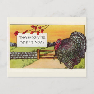 Vintage Postkarte "Happy Thanksgiving"