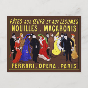 Vintage Postkarte: Leonetto Cappiello - Pâtes aux  Postkarte
