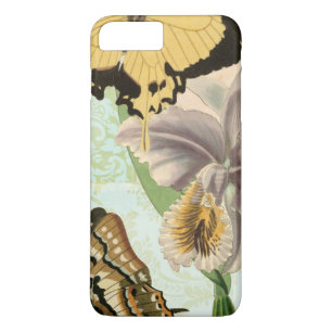 Vintage Postkarte mit Schmetterlingen und Blumen Case-Mate iPhone Hülle