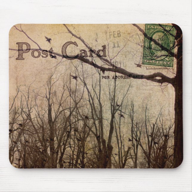 Vintage Postkarte Mousepad (Vorne)
