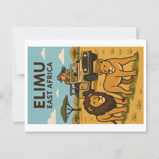 Vintage Postkarte - Ostafrika