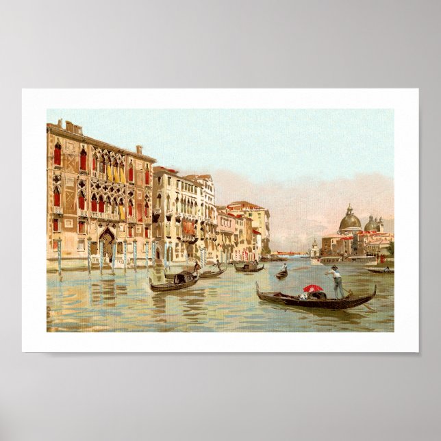 Vintage Postkarte Palazzo Franchetti Poster (Vorne)