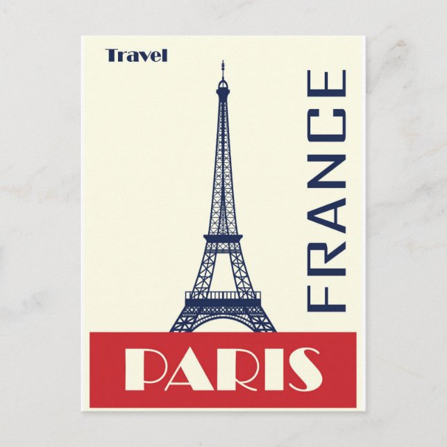 Vintage Postkarte Paris Postkarte (Vorderseite)
