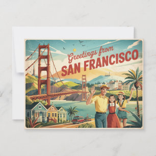 Vintage Postkarte San Francisco   Grüße aus