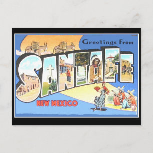 Vintage Postkarte Santa Fe