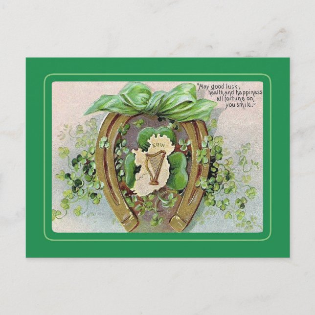 Vintage Postkarte St Patrick's Day (Vorderseite)