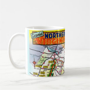 Vintage Postkarte Virginia Kaffeetasse