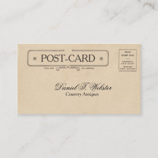 Vintage Postkarte Visitenkarte