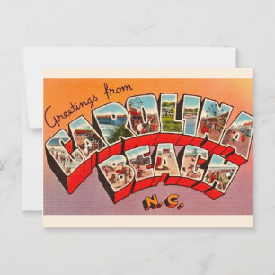 Vintage-Postkarte von Carolina Beach Postkarte