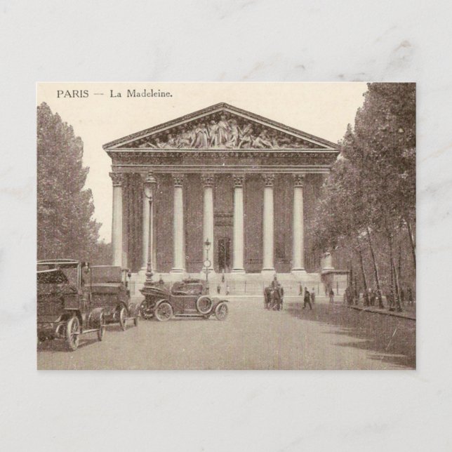 Vintage Postkarte von La Madeleine Paris (Vorderseite)